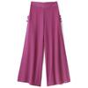 Summer Chiffon High Waist Pants for Women Fashion Wide Leg Pants Ladies Vintage Clothes