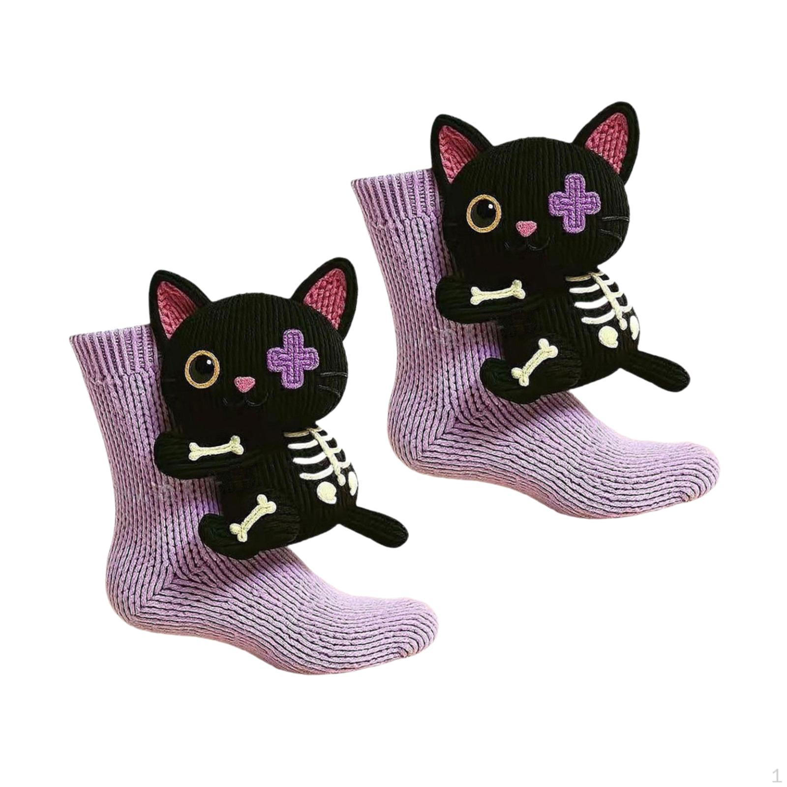 

Носки с животными Милые Ручной работы Оригинальные Подарки на день рождения Cat