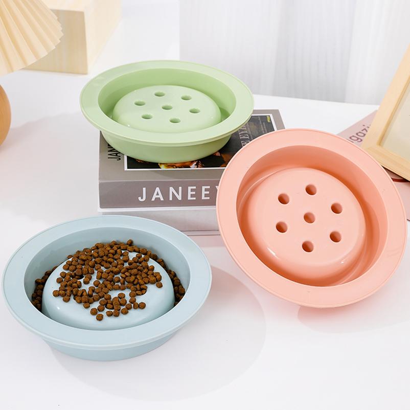 Dog Slow Food Bowl Anti-choke Small and Medium-sized Dog Slow Food Bowl Anti-upset Round Thickened Pet Supplies