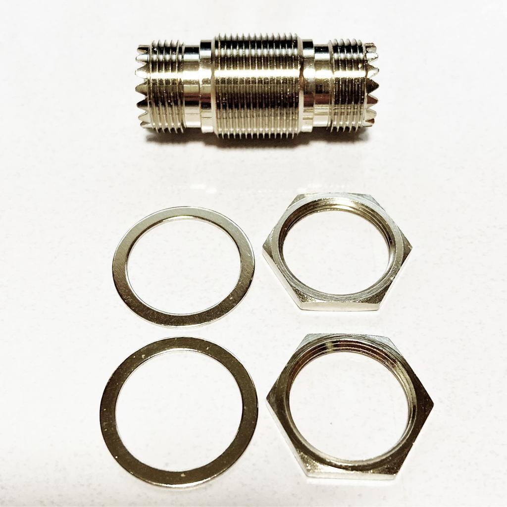 [1 Pc] M-Type Connector, MJ-MJ Cable Relay Adapter, Relay Connector with Nut for Convenient Grounding, for Amateur Radio and Wireless Communications