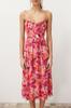 Women's Style Dress Multicolored A-Line Dress with Rose Detail