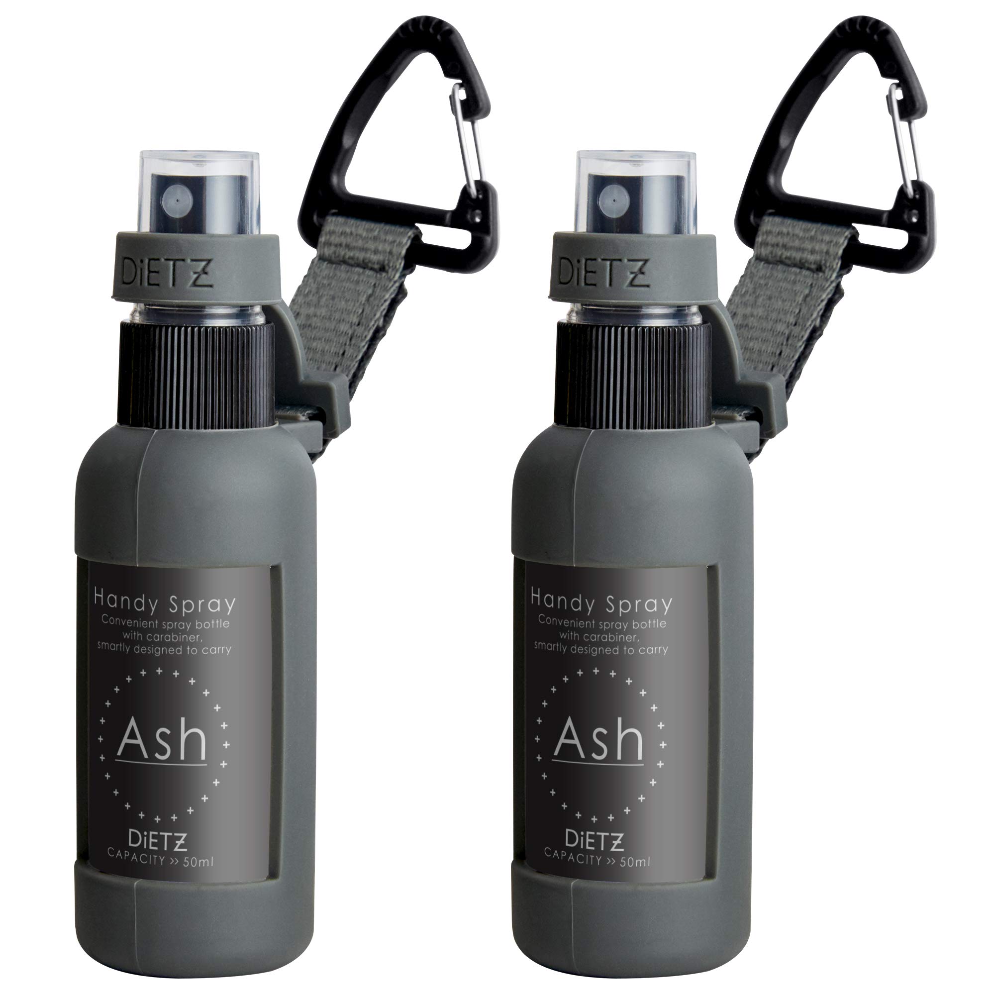 

[Spray Bottle, Alcohol Compatible, Carabiner] DiETZ Handy Spray Bottle, Outdoor, Alcohol Disinfectant, Sterilizer, 50ml, Refillable, Clear,