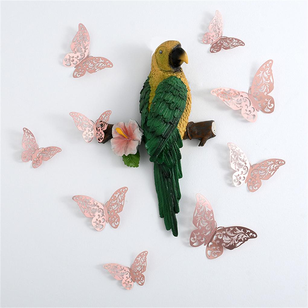Lot de 12 autocollants muraux 3D en papier creux pour décoration de salon, de maison, de festival, de mariage, de fête
