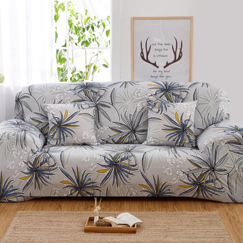 Stretchable Printed Sofa Cover Full Elastic Slipcover 4 Seasons Soft Fabric Protector