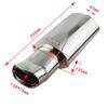 Stainless Steel Square Muffler Pipe 2.5 Inch Inlet Universal Slant Exhaust Mufflers for Car