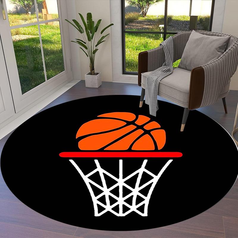 1pc Office Carpet Chair Mats Basketball Hoop Icon Perfect for Decorating Office Chairs, Living Rooms, Or Bedrooms.YDT052