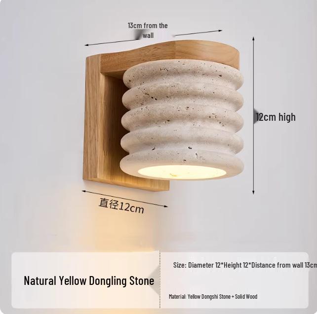 Wabi-Sabi Mid-Century Cream Wall Lamp for Bedroom or Living Room