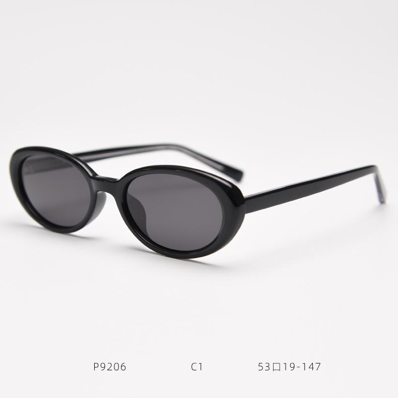 P9206 New European and American TR Plate Foot Polarized Sunglasses Trendy Men and Women Internet Celebrity Personality Retro Oval Sunglasses