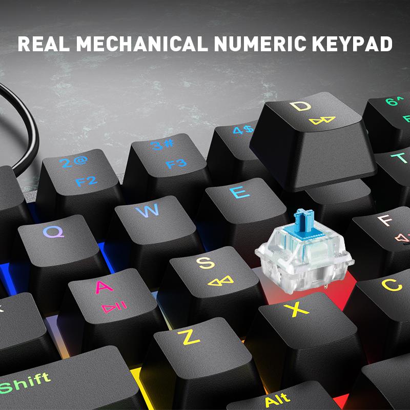 AMZ Hot Sale 60% Mechanical Keyboard 61 Keys 60 Percent RGB LED Backlit Teclado Gamer Wired Gaming Keyboard for Laptop Computer
