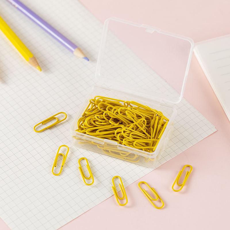 50 stuks/doos 28 mm Macaron Kleurige Paperclips, Creatieve Boekhouding Decoratie Materialen, Bladwijzers, Paperclips