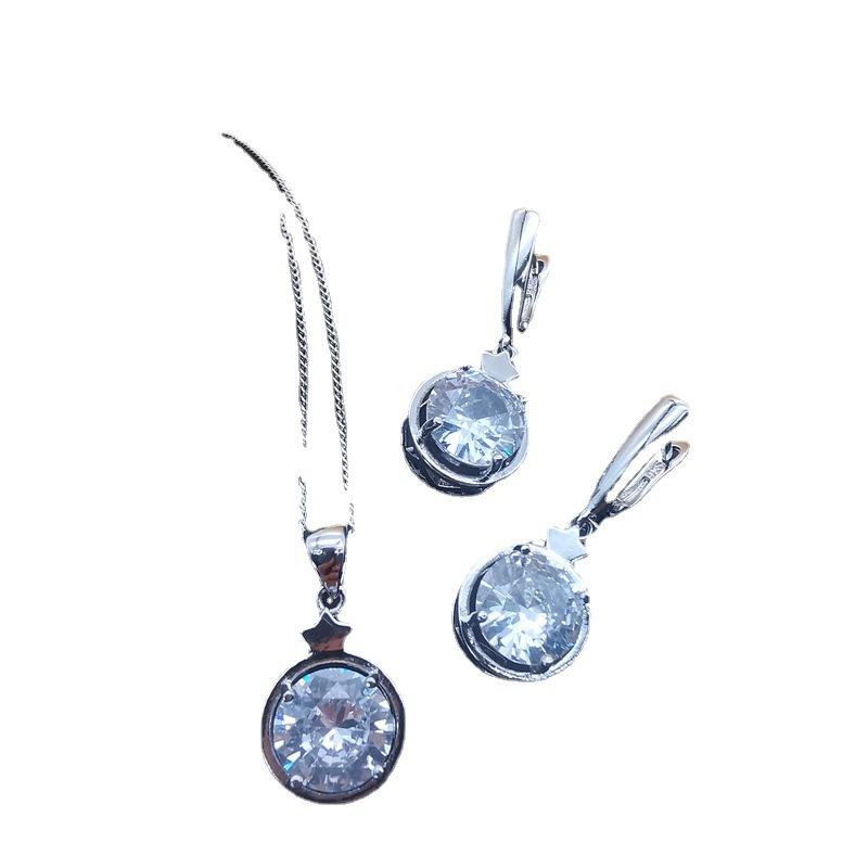 New Popular Star Round Tanzanite Jewelry Three Piece Set