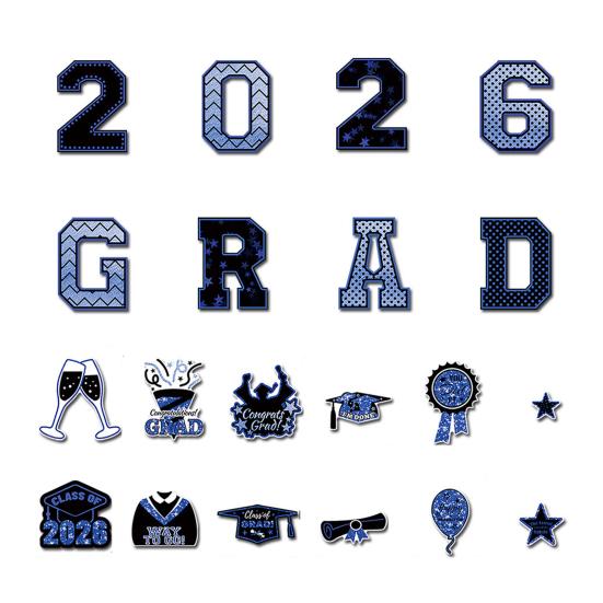 

Yousheng 2026 Graduation Magnetic Car Decals Waterproof Graduation Car Magnets Fade-Resistant Reusable Party Decor for Vehicles синий