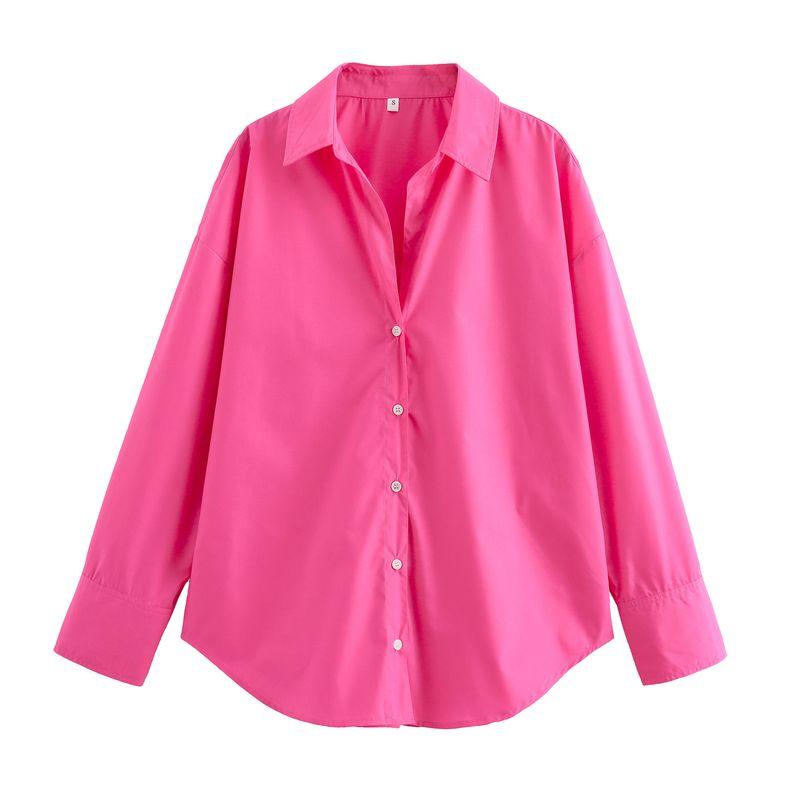 Kaslead New Arrival Women's Fashion Style Fashion Casual Minimalist Basic Poplin Shirt 4387096