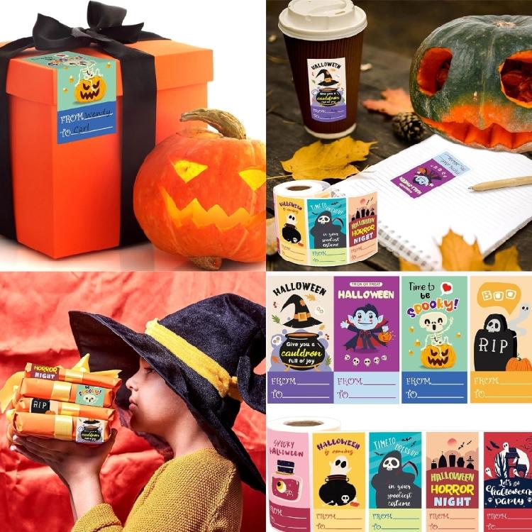 300 Pcs Pumpkins Sticker Halloween Sticker Labels Lovely Decorative Sticker Reward Sticker Scrapbook Sticker