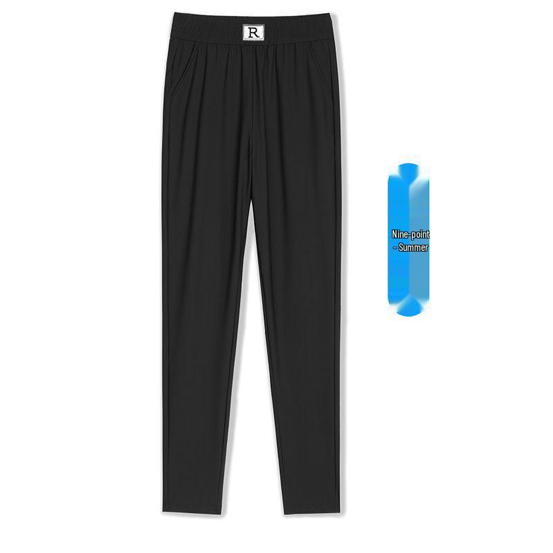 

Новые женские брюки гаремы из ледяного шелка 2025 года - Прилегающий крой, Летний стиль 4XL