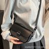 Korean Version of the Hot-selling Fashion Niche Casual Small Square Bag Women's Personality Simple Style Advanced Sense Solid Color Splicing