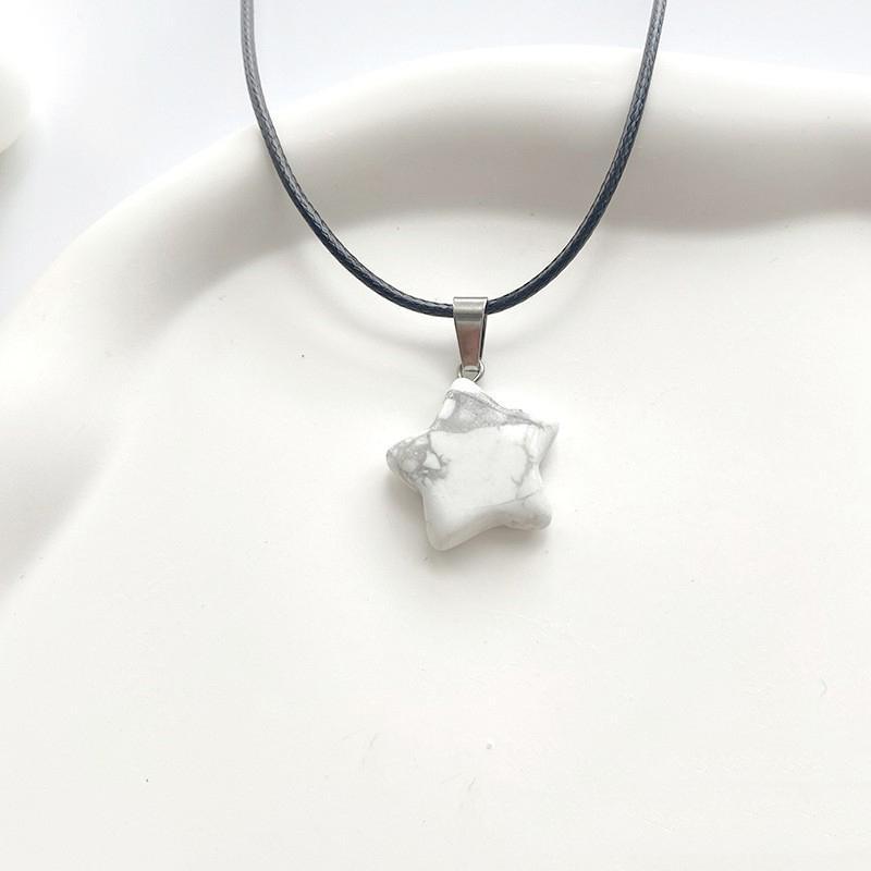 

Трендовый натуральный камень, шестигранный кристалл, розовый кварц, опал, кулон со звездой, ожерелье для женщин, флюорит, лазурит, пуля, маятник, ювелирные изделия, подарок