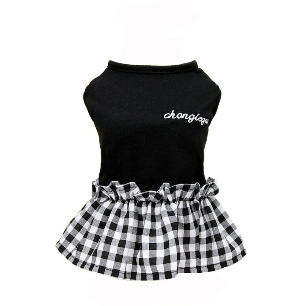 

Прекрасное платье для питомца собаки кошки Теплый жилет для питомца Юбка для щенка чихуахуа Весна S чёрный