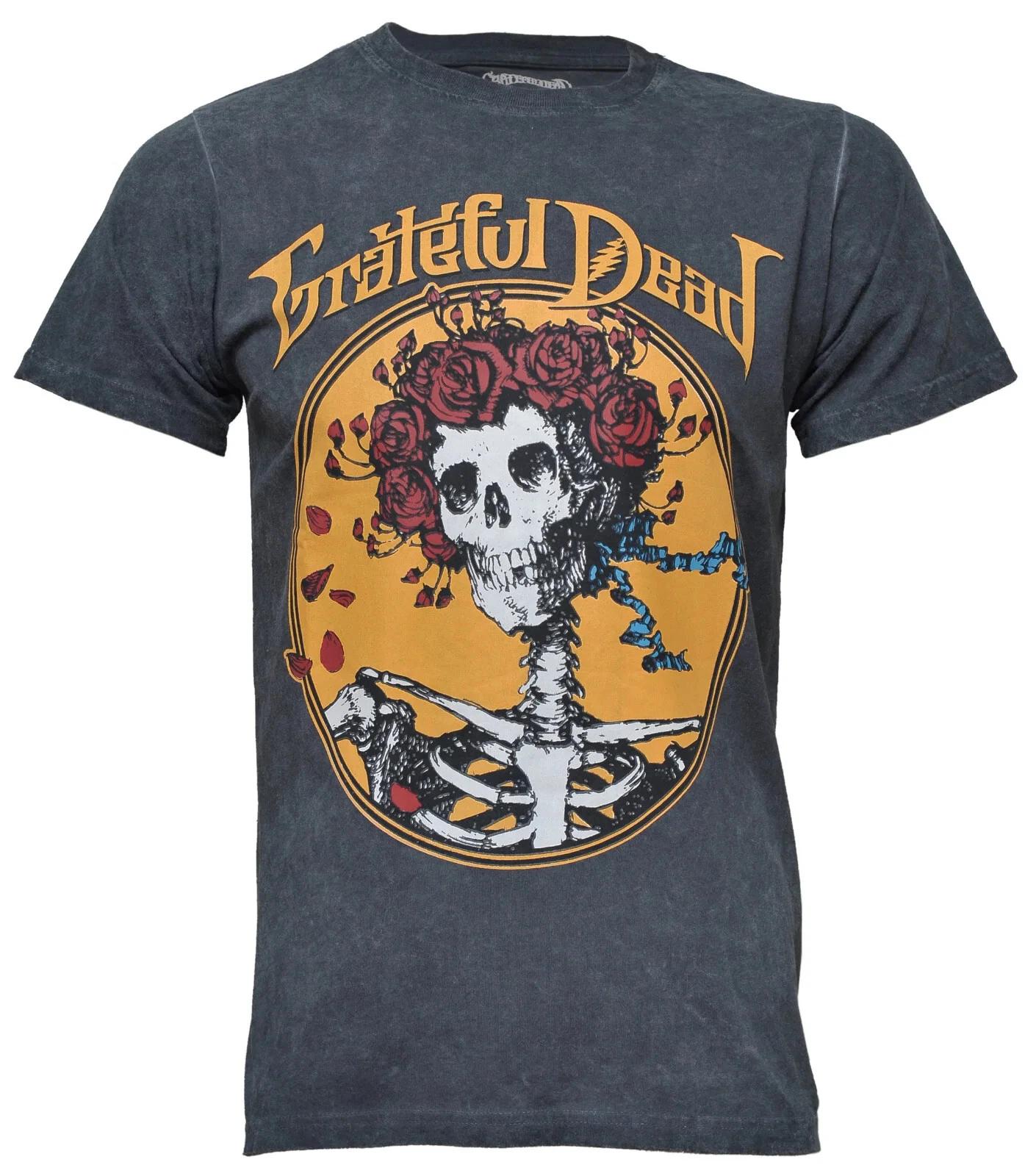 Official Grateful Dead T Shirt Bertha Best Of Vintage Style Dip Dye Grey New XL