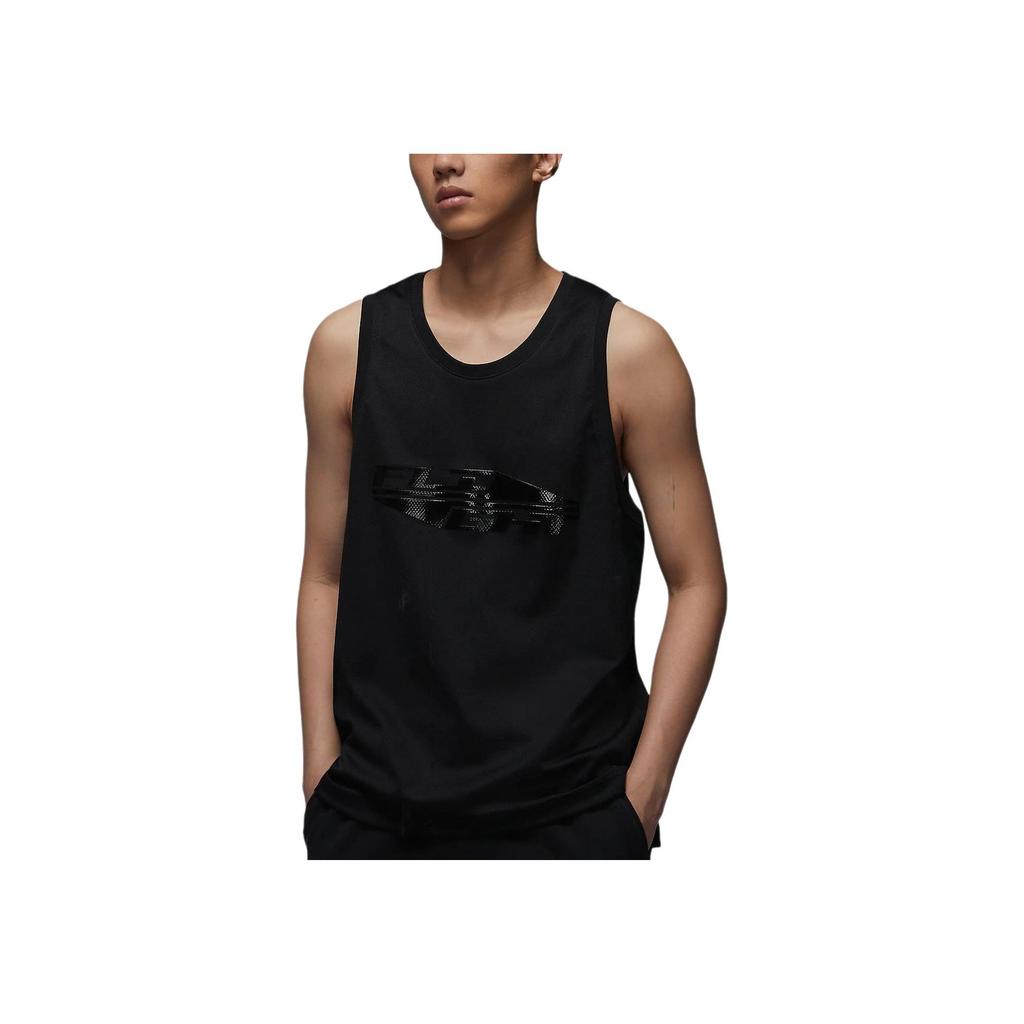 Jordan Maillot de Basketball Pullover MVP Solide Confortable Hommes Hauts Noir Voile-Blanc FV7246-010