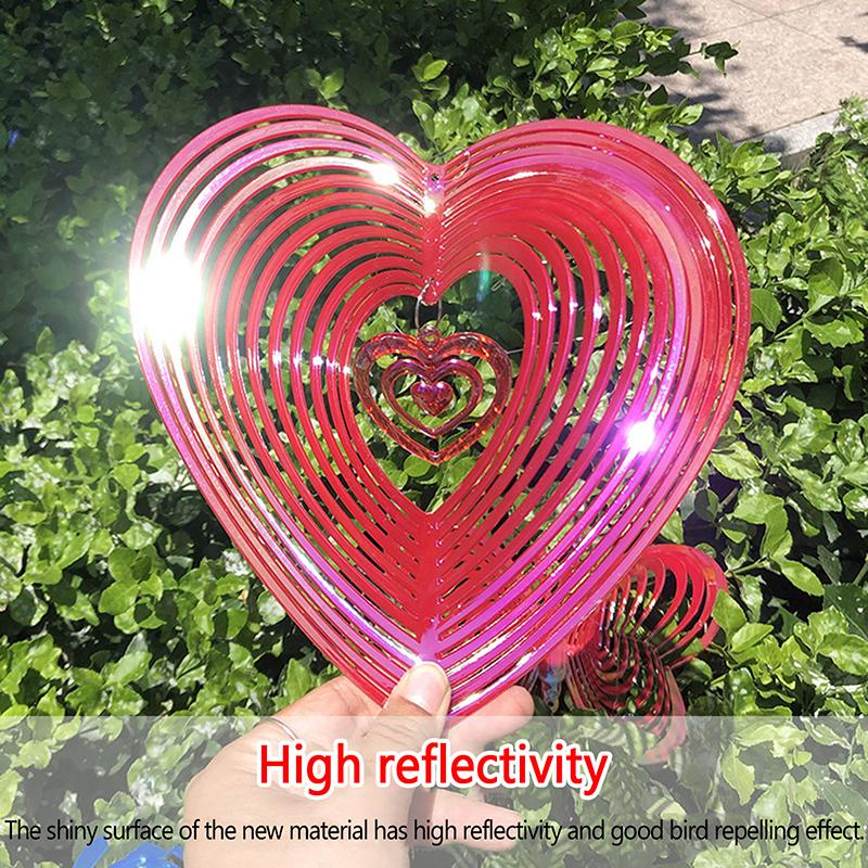 1ks Venkovní Zahrada Závěsná Dekor Přechod Barva Lapač větrné vrtule Šestihranný 3D tekoucí světelný efekt Součásti zvonkohry