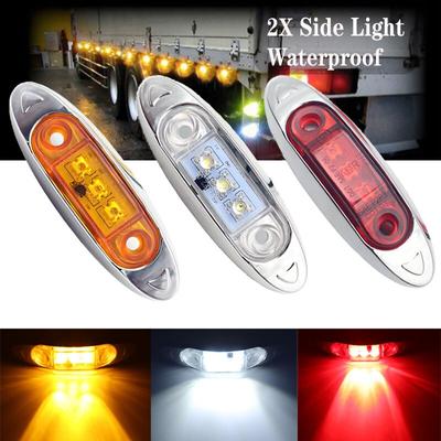 2 stücke 3LED 12 V/24 V Auto Anhänger Lkw Klare Seitenmarkierungsleuchte Anzeige Lkw Blinker Licht rot/Gelb/Weiß Wasserdichtes Licht
