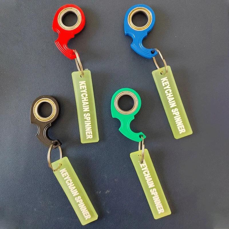 1PCS Hot Sale New Karambit Spinner Finger Swivel Claw Knife Keychain High Quality Metal Grain Texture Fidget Spinner Metal Keych