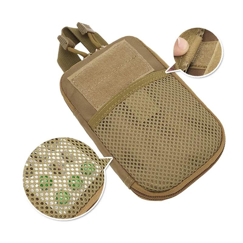 Outdoor Tactical Molle Pouch Belt Men Waist Pack Bag Small Pocket Waist Pack Running Pouch Travel Camping Bags Soft Back