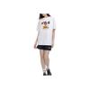 Fila Amerikanische Vintage Illustration Druck Rundhals Lässiges Kurzarm Drop Shoulder T-Shirt Damen T-Shirt Weiß F11W329107F-WT