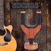 Guitar Wall Mount Hanger Holder   Wood Base Plastic Rubber Hook Body (Yellow Wood Color)