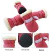 Fleece-Lined Pet Snow Boots: Soft-Soled, Non-Slip, Warm Slippers for Dogs