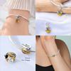S925 Silver Sweet Honey Jar Pendant Golden Bee Beads Fit Bracelet Jewelry Women Accessory Children’s Party Gift