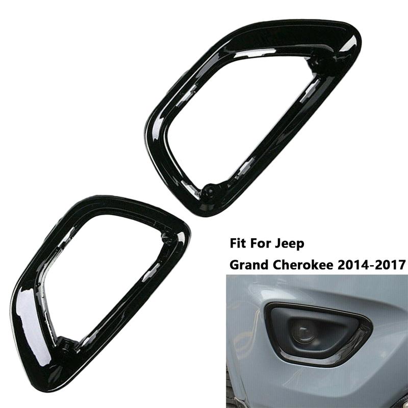 For Jeep Grand Cherokee 2014 2016 2017 Left Right Car Front Fog Light Fog Lamp Cover Frame Trim Bezel 68143078AB 68143079AB