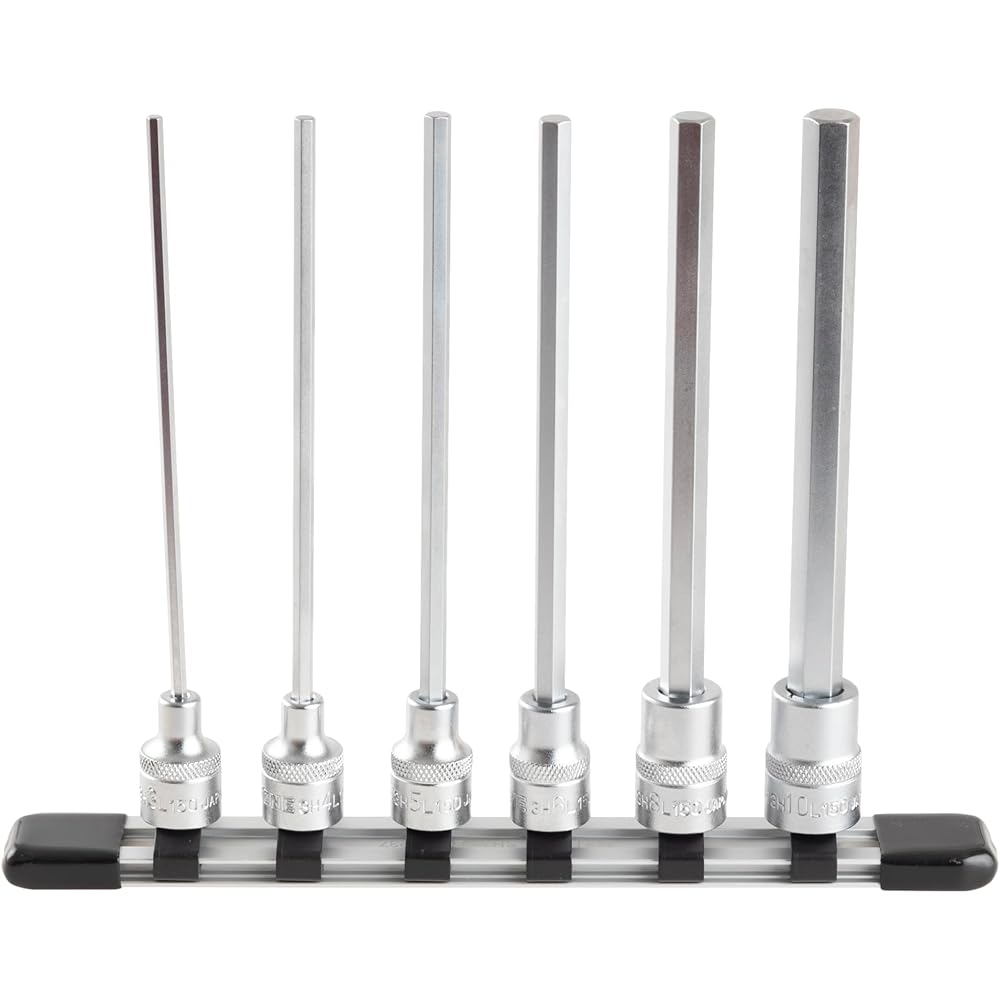 TONE Hexagon Socket Set with Holder 9.5mm Drive 6 Pieces