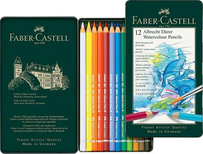 Albrecht Dura Watercolor Pencil 12 Colors Canned 117512 Japanese Faber-Castell [Genuine Product]