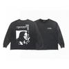 Unisex Oversized Hoodie With Distressed Washed Cotton Print Streetwear Youth Fall