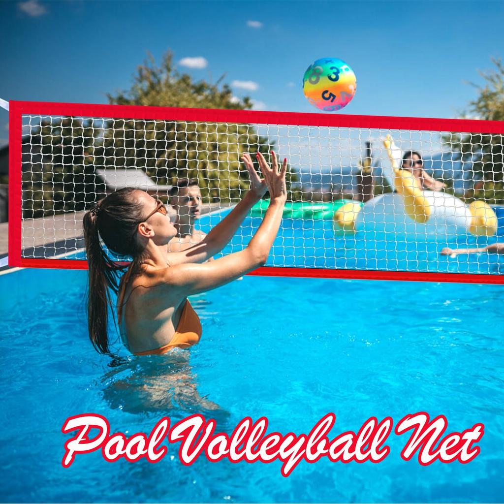 Pool Volleyball Net Adjustable Beach Net Swimming Pool Volleyball Game Adjustable Sport Equipment for Outdoor Beach Party