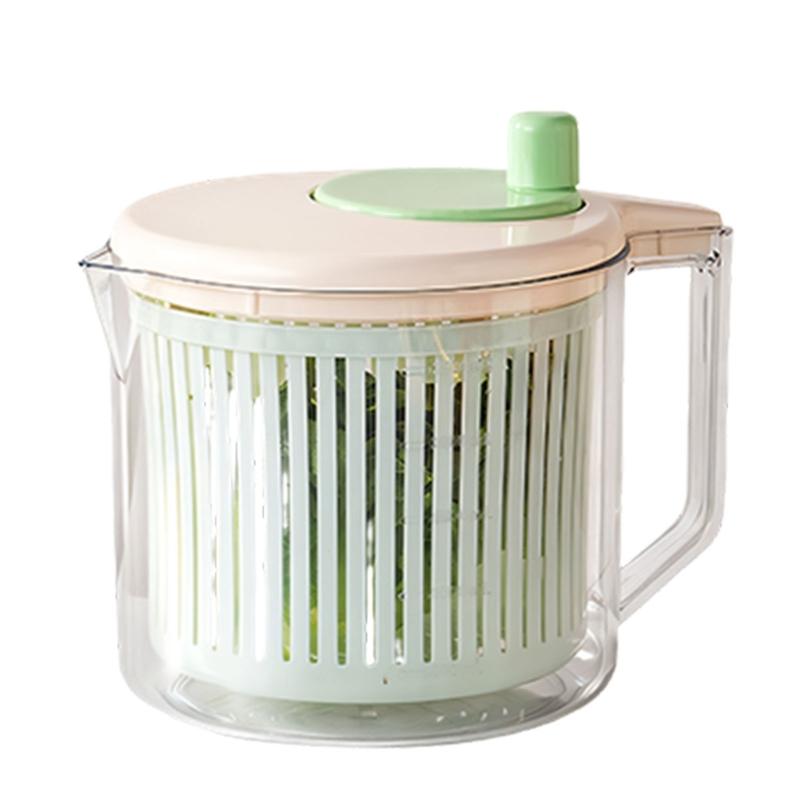 Practical Plastic Vegetable Fruit Dehydrator Spinner Bowl For Daily Cooking Drain Basket with Handle