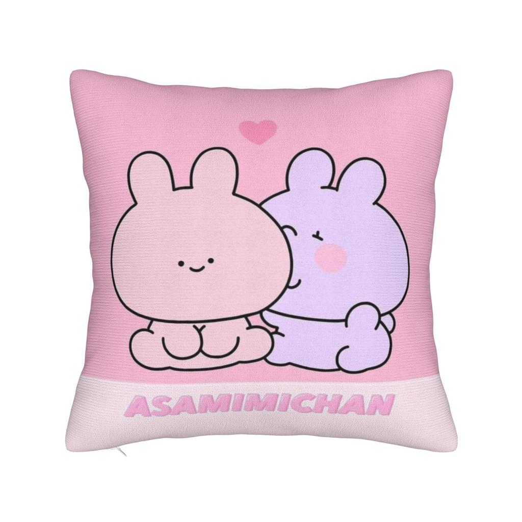 Asamimichan and Anemimi Pillowcase Product Soft Cushion Cover Throw Pillow Cover Car Decoration Square Multi Size