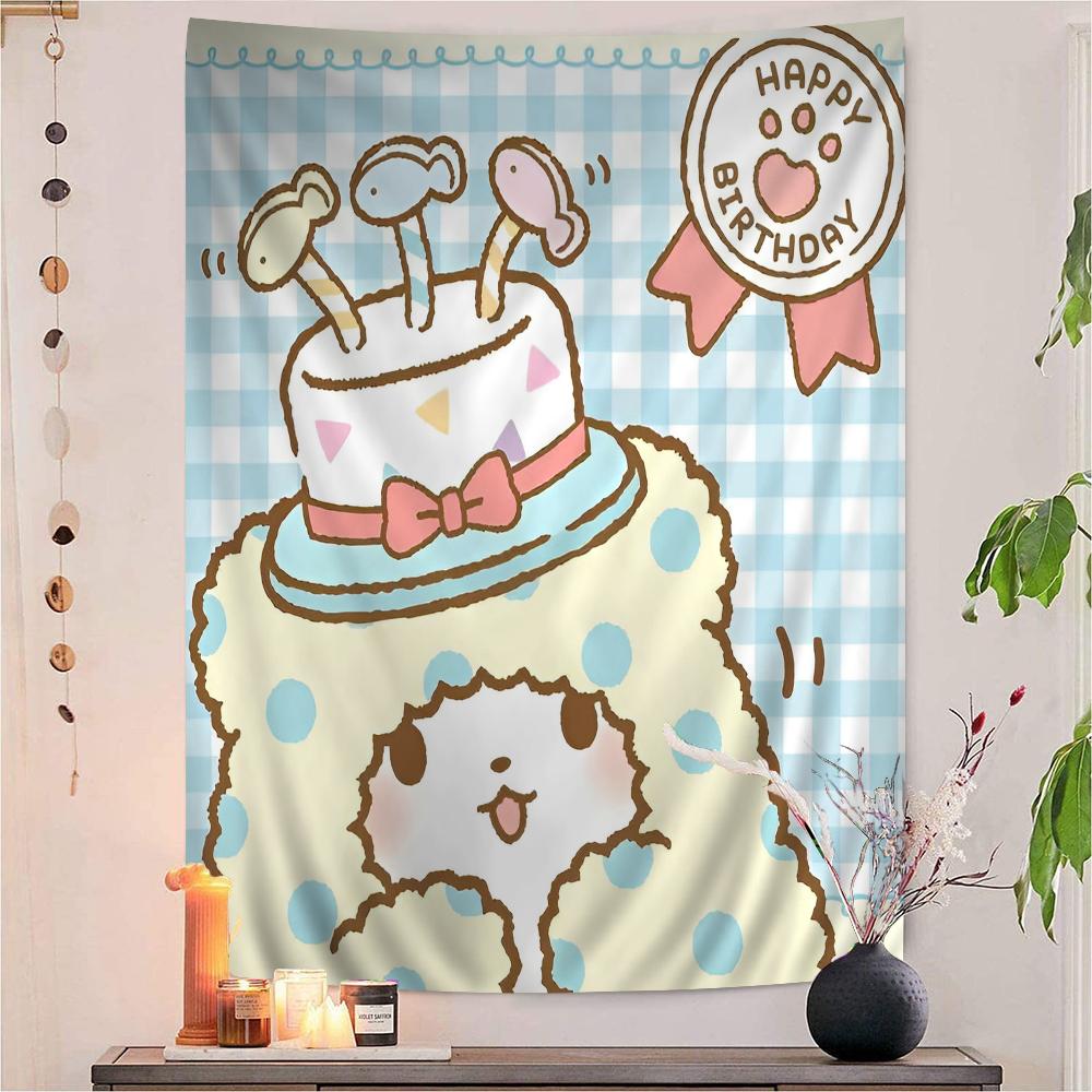 Cute Cartoon Marumofubiyori Cartoon Tapestry for Living Room Home Dorm Decor INS Home Decor