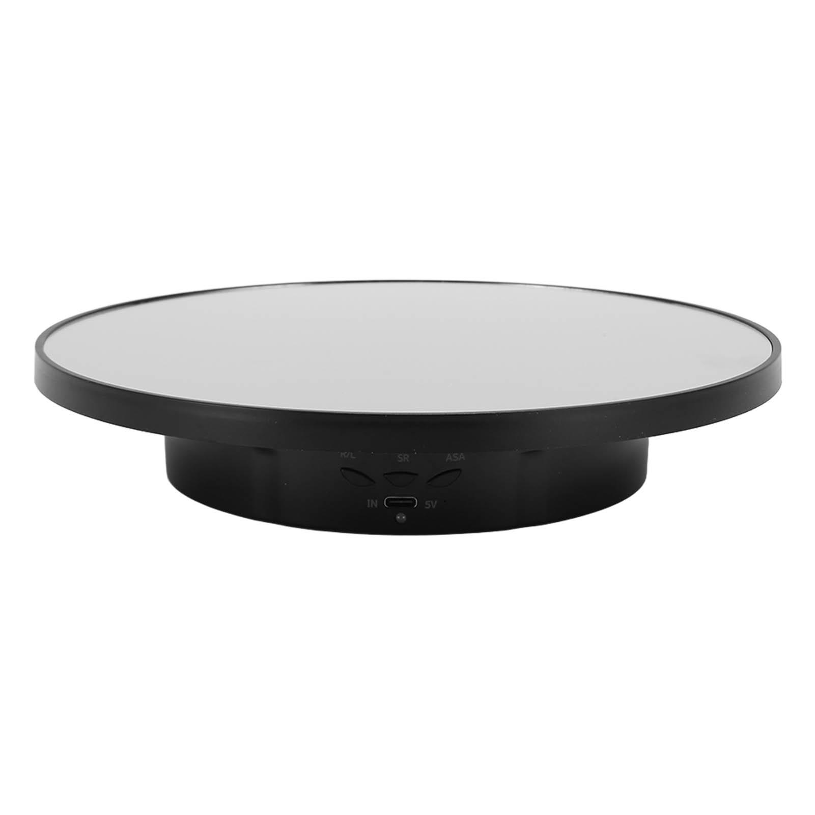 

Rotating Display Stand Plastic Glass 360 Degree Electric Motorized Turntable with USB Cable for Photography Products Shows Jewelry Watch Cake