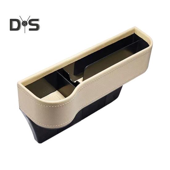 

Органайзер для хранения автомобильного сиденья с подстаканником большой емкости, простая установка, автоматический органайзер для наполнителя сиденья, ящик для хранения бежевый