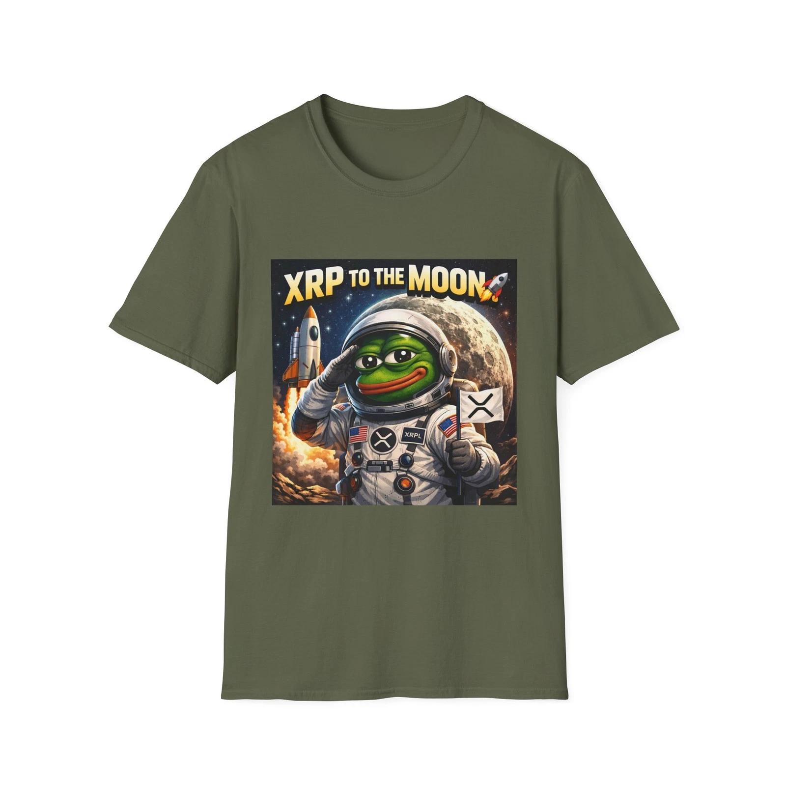 XRP to the Moon Pepe Astronaut Children s Children s T Children s T-shirt | Crypto Meme Rocket 100