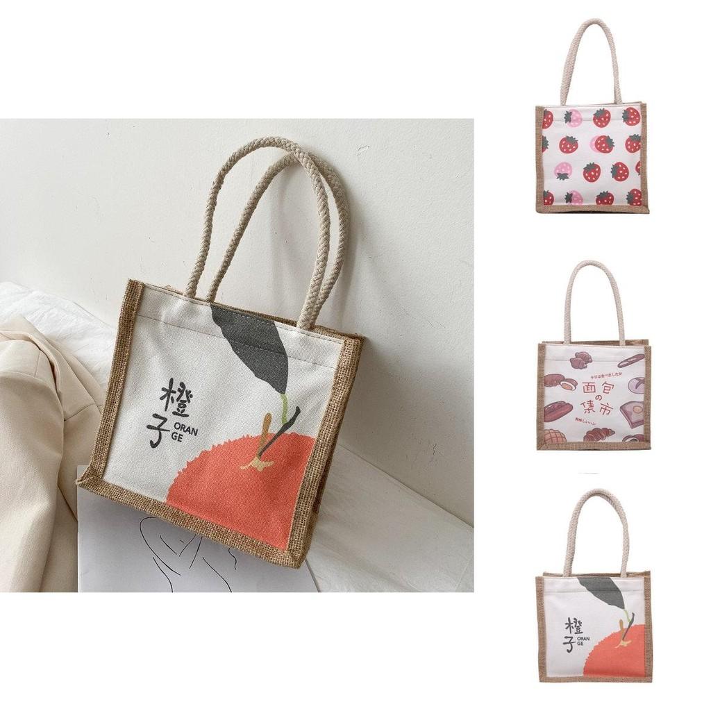 Soft And Spacious Canvas Shoulder Bag For Women Featuring Cute Cartoon Patterns