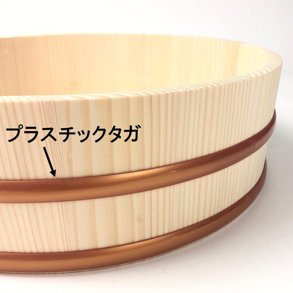 Tachibana Container Sushi Sushi Natural 30cm Wide X 30cm Deep X 4 Plastic Made In Japan Tub, Hand-Rolled Set, Wood, 8.8cm High, Approx. Cups, Band,