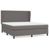 Maison Exclusive - Sommier à lattes de lit avec matelas Gris 180x200 cm Similicuir