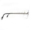 Excellent Cartier Glasses Square Two-Point Rimless Silver Mens Used