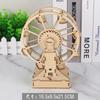 Drewniane DIY Trójwymiarowe Elektryczne Koło Młynarskie Puzzle Edukacyjne Zabawki dla Dzieci Model 3D Rękodzieło Prezenty Ozdoby P286