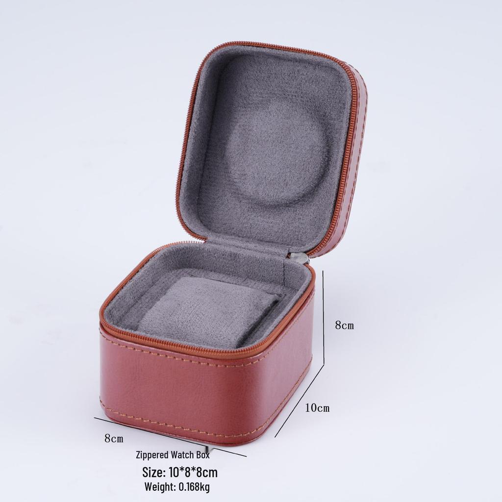 High-End Green PU Leather Portable Watch and Jewelry Storage Box
