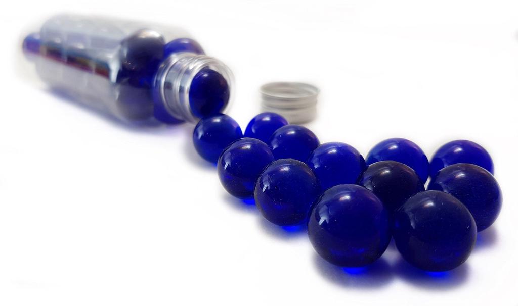 MaRécréation - Lot De 30 Billes Translucides Bleu Nuit 16 Mm - Billes En Verre à Collectionner Pour Enfants & Passionnés